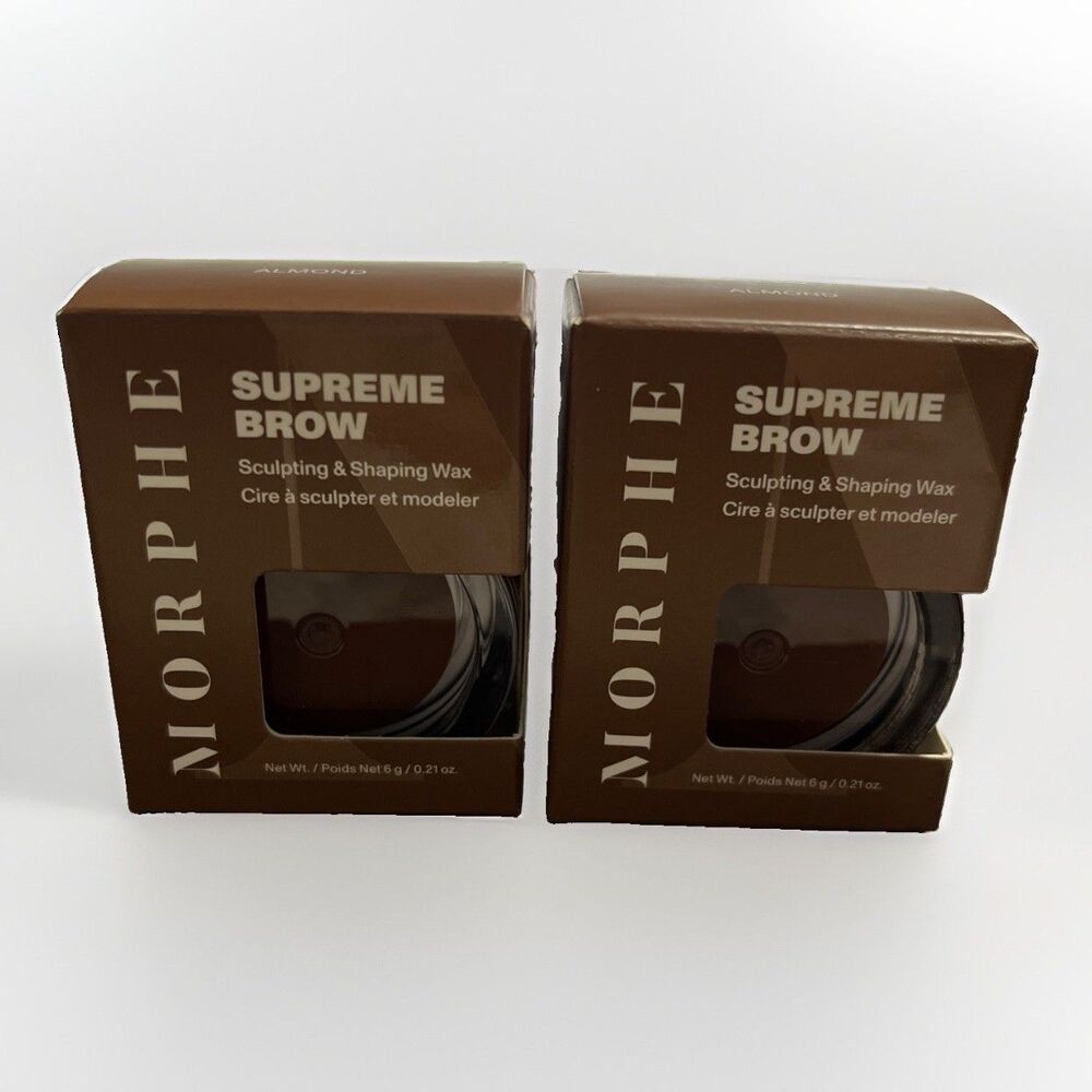 2 Morphe Supreme Brow Sculpting & Shaping Wax 6g Color Almond Bundle Red Hair